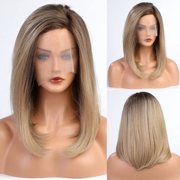 Black Roots Blonde Lace Wigs